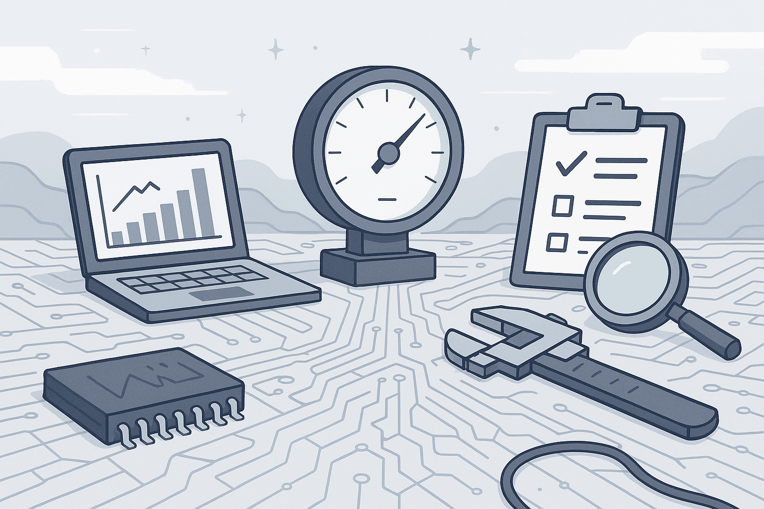 Chip Benchmark visualization showing hardware performance comparison